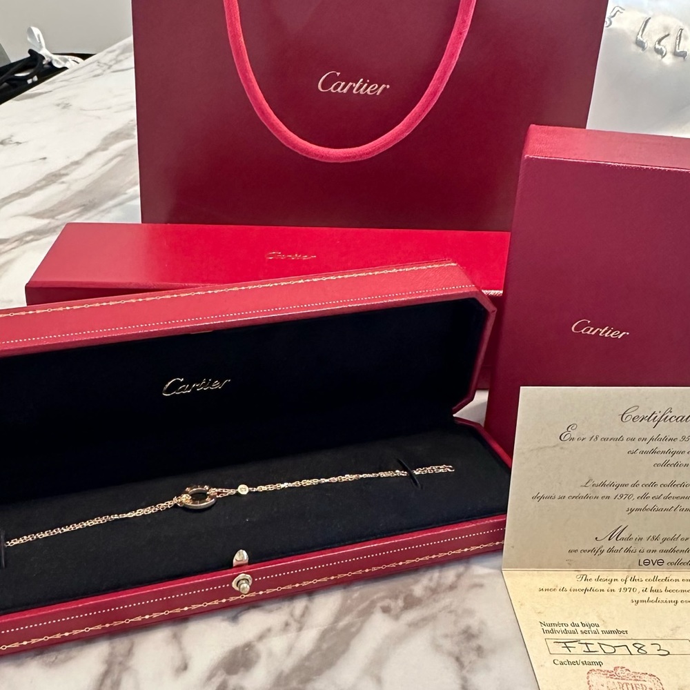 CARTIER ROSE GOLD MINI LOVE BRACELET one size